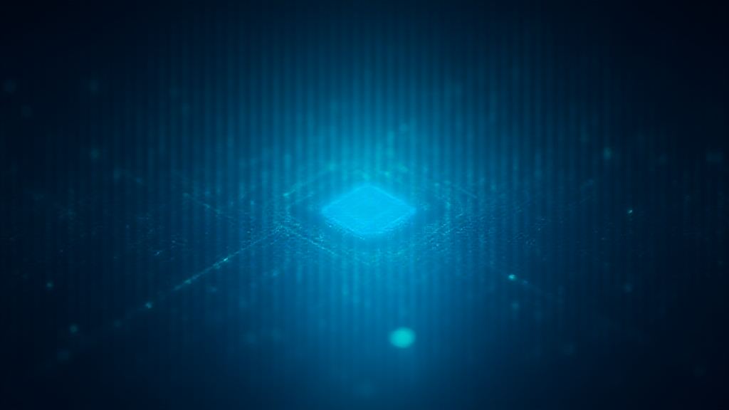 Abstract render of a glowing processor core, generated on the GX10 by the Weststar Visual API